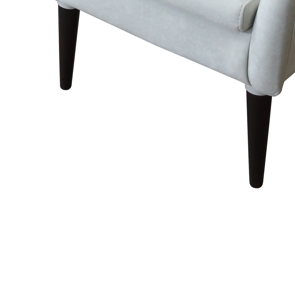 Кресло мягкое Оливер, молочный/орех