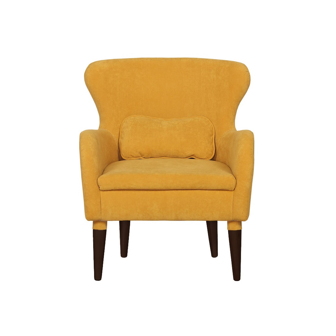 Оливер Кресло мягкое Желтый/Орех