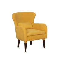 Оливер Кресло мягкое Желтый/Орех