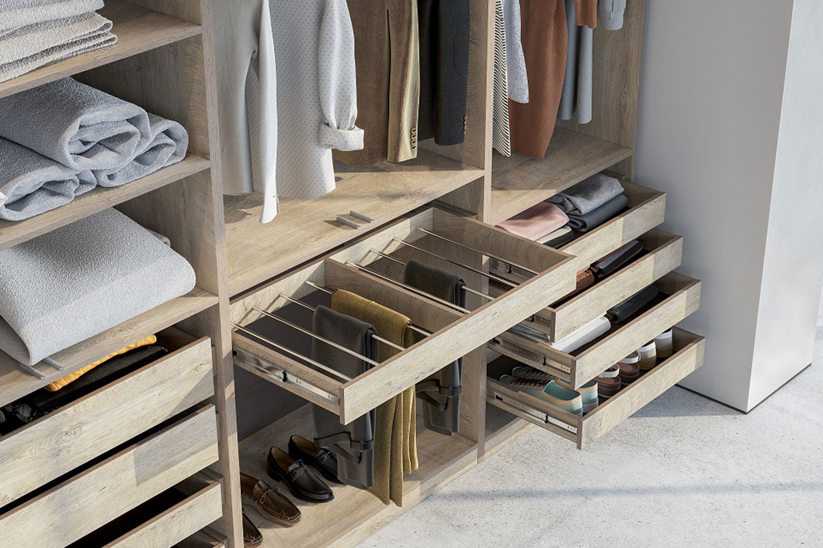 Этна Гардеробная Комплект 2 Дуб эндгрей необработанный/Софт грей