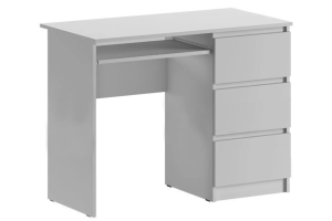 Челси Стол письменный Белый/Белый глянец