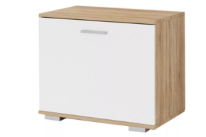 Италия О-600 Обувница Дуб сонома/Белый глянец