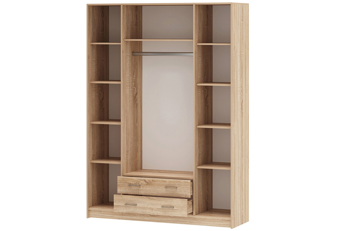 Беатрис Шкаф Квадро Дуб сонома/Белый глянец