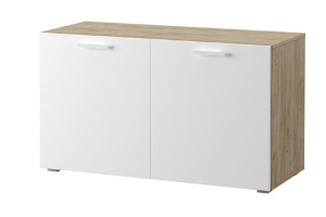 Италия О-800 Обувница Дуб сонома/Белый глянец