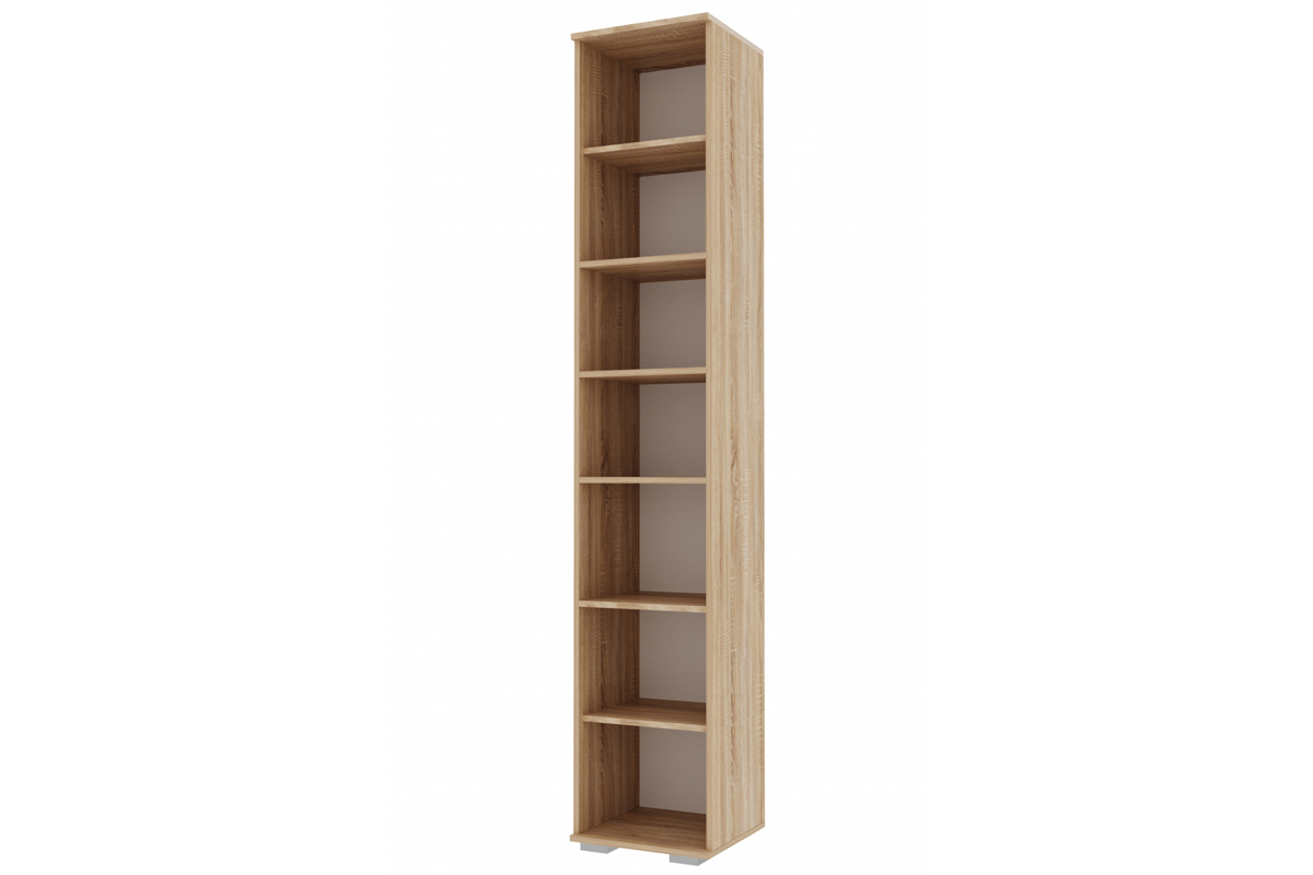 Италия П-400 Пенал Дуб сонома/Белый глянец