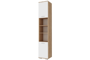 Италия П-400 Пенал Дуб сонома/Белый глянец