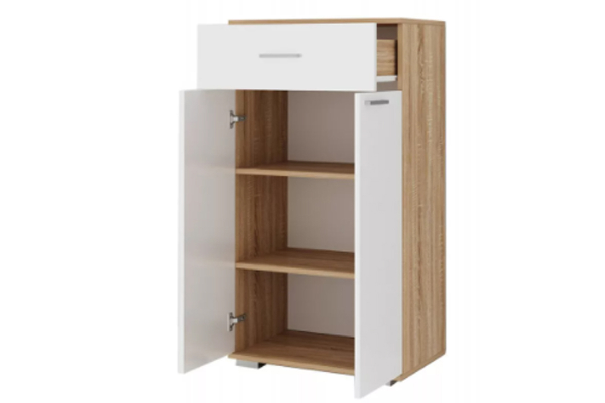 Италия ТК-600 Тумба Дуб сонома/Белый глянец