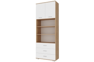 Италия ШК3Я-800 Шкаф Дуб сонома/Белый глянец