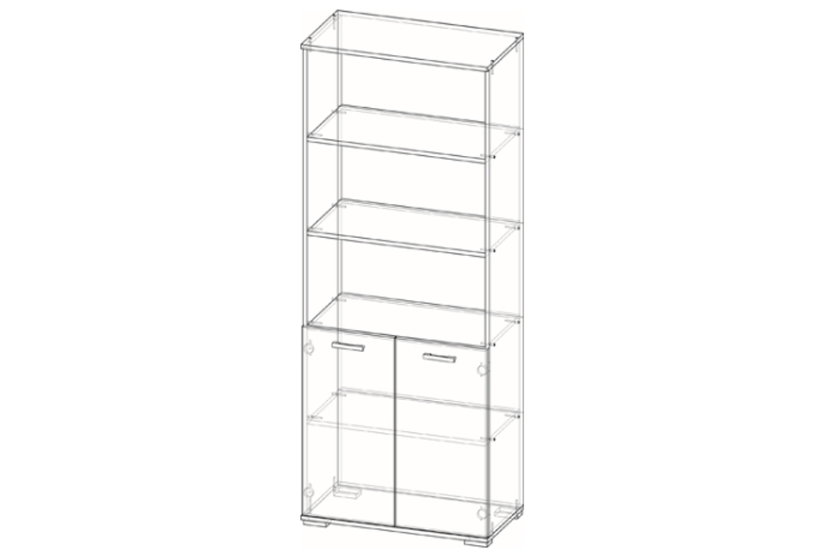 ПКС-8 Стеллаж Венге/Дуб белфорт