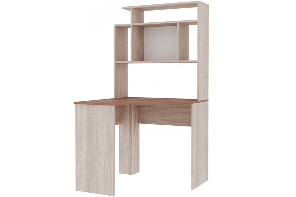 ПКС-8 Стол угловой Ясень шимо темный/Шимо светлый