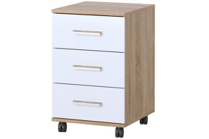 ПКС-9 Тумба выкатная Дуб сонома/Белый глянец