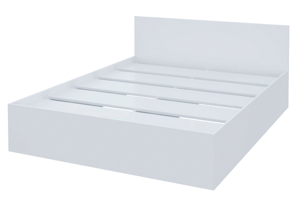 Мори 1600.1 Кровать 160х200 с ЛДСП настилом Белый