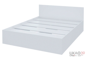 Мори 1600.1 Кровать 160х200 с ЛДСП настилом Белый