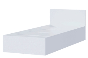 Мори КРМ 900.1 Кровать 90х200 с ДСП настилом Белый