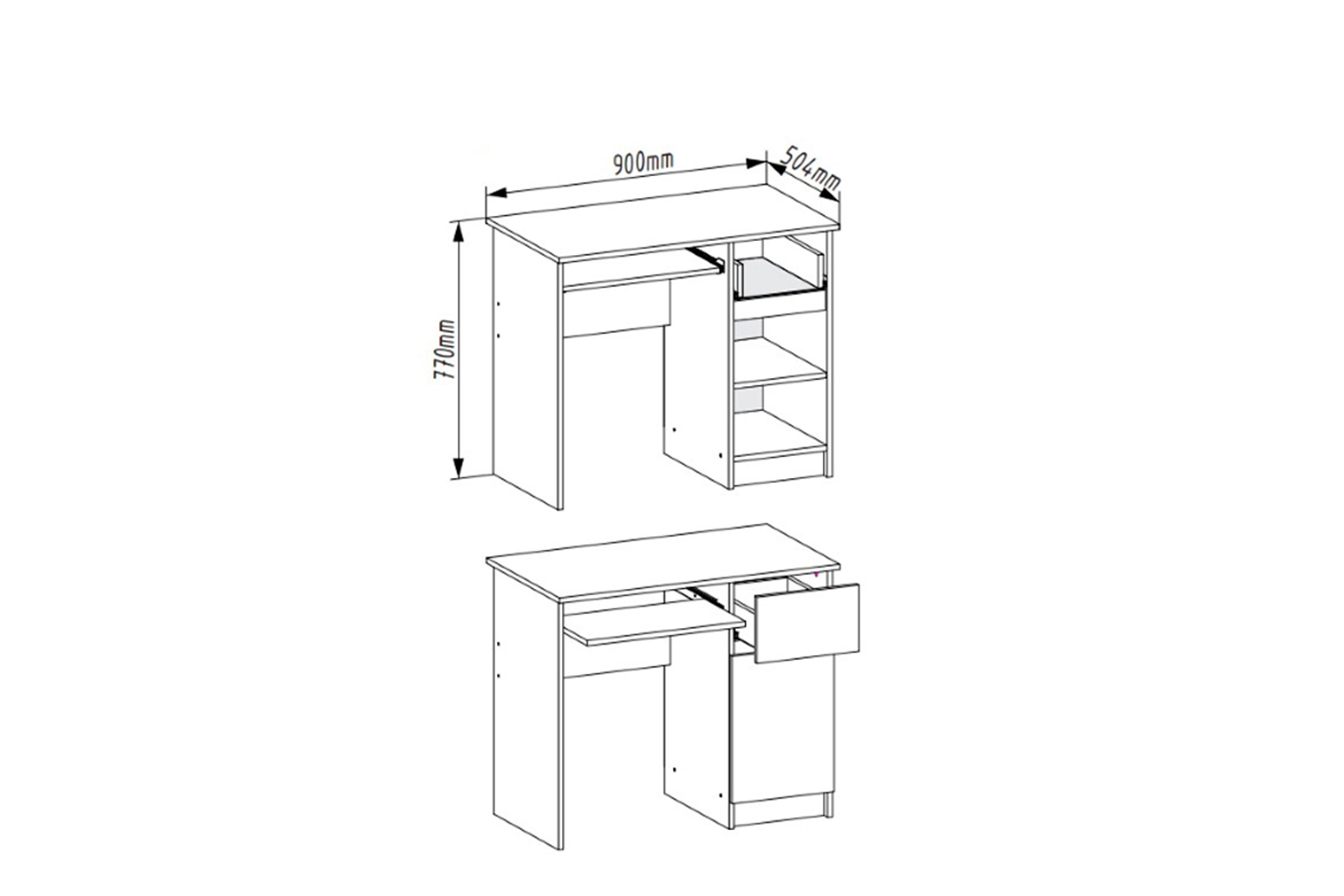 Мори МС-1 Стол правый Белый