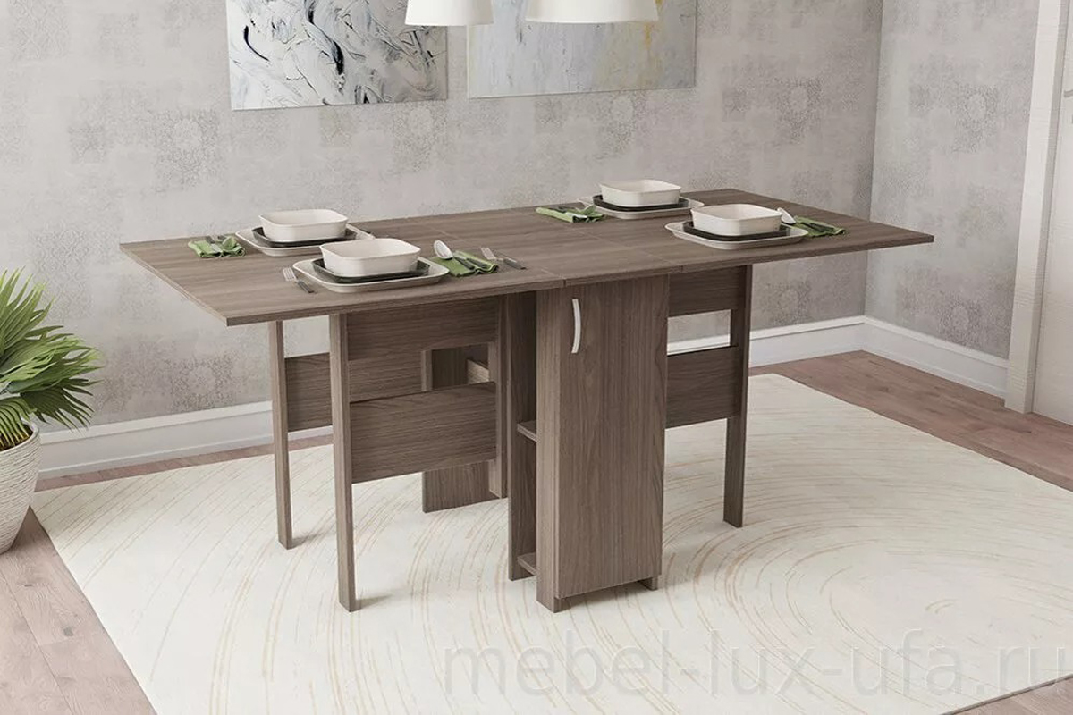 Осло-2 Стол-книжка с баром Ясень шимо темный 