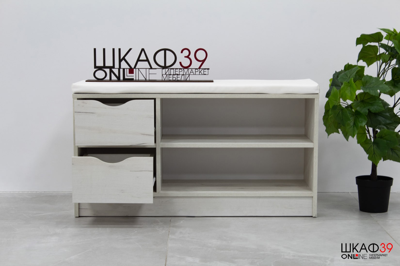 Ларедо-1/Лайт 10.82 Н Тумба Дуб Белый CRAFT/экокожа (Гранд Белый)