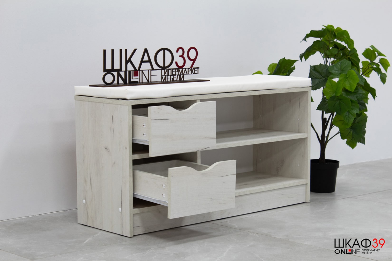 Ларедо-1/Лайт 10.82 Н Тумба Дуб Белый CRAFT/экокожа (Гранд Белый)