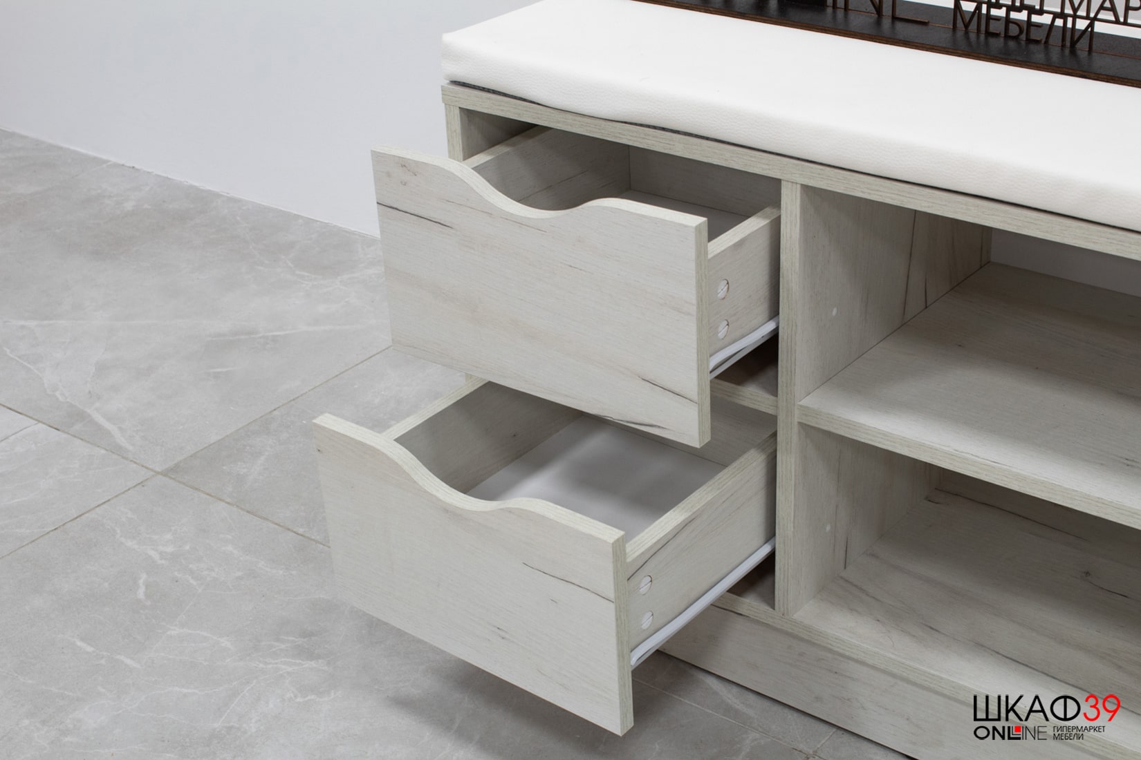 Ларедо-1/Лайт 10.82 Н Тумба Дуб Белый CRAFT/экокожа (Гранд Белый)