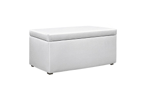 Банкетка двухместная, экокожа белый