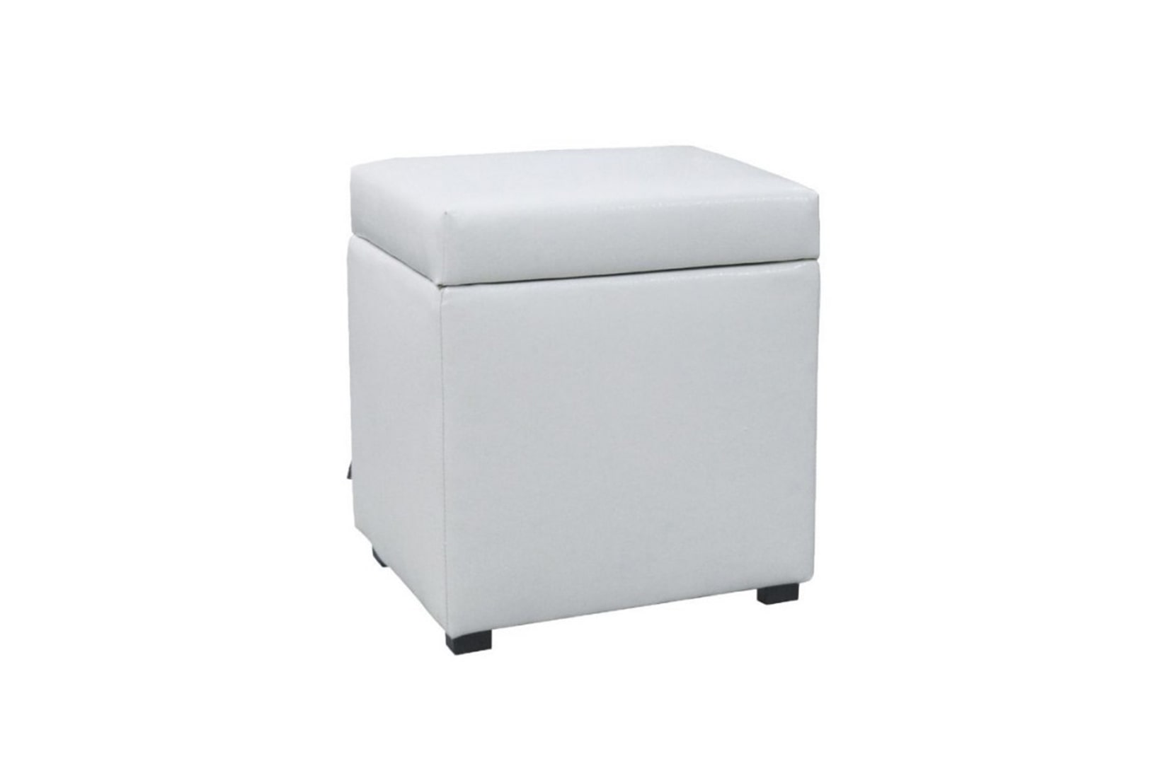 Банкетка квадратная, экокожа белый