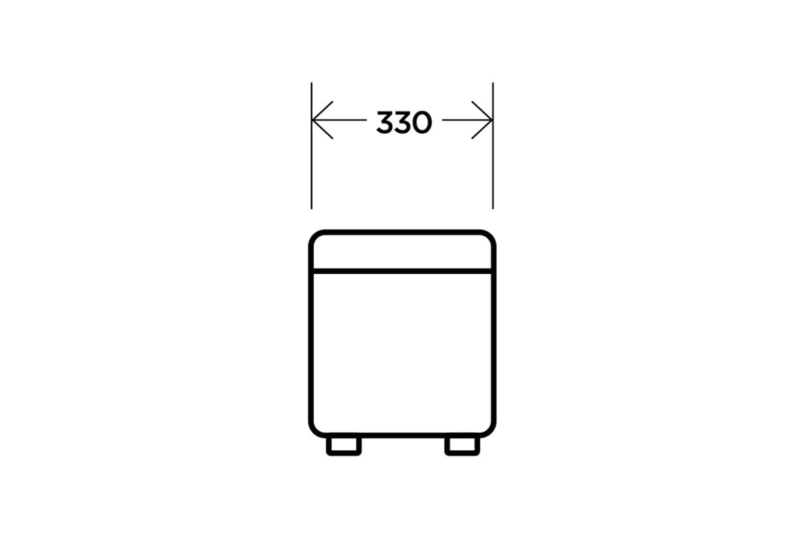 Банкетка квадратная, экокожа белый