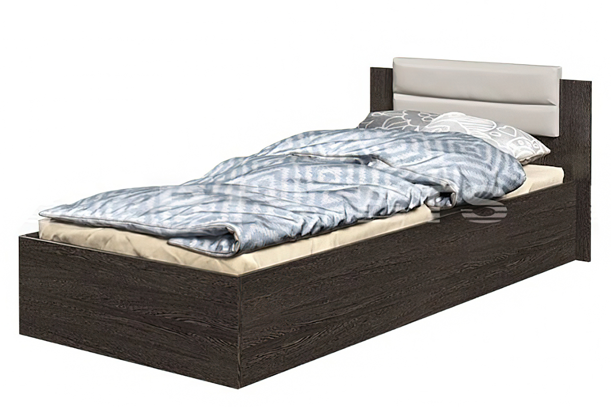 Фиеста Кровать 120 венге с мягкой спинкой
