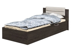 Фиеста Кровать 120 венге с мягкой спинкой