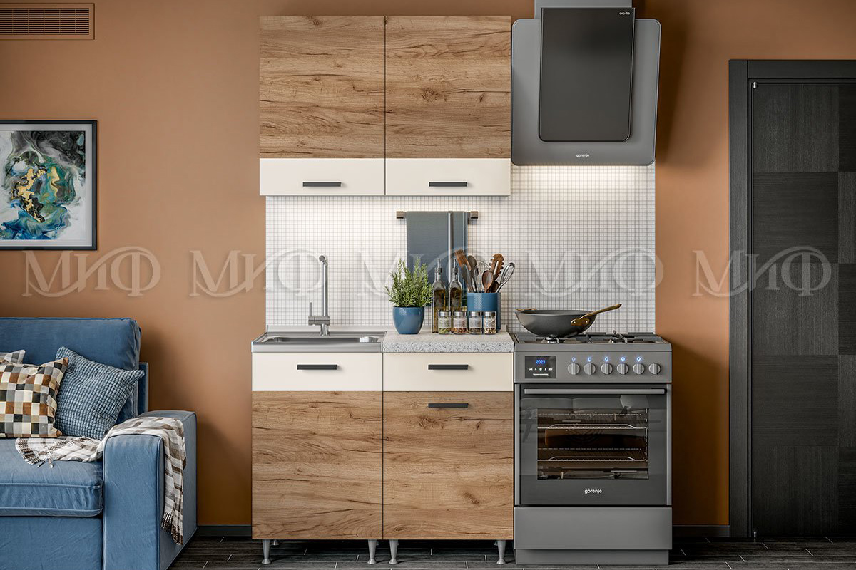 Рио кухня модульная дуб крафт/бежевый (Миф)