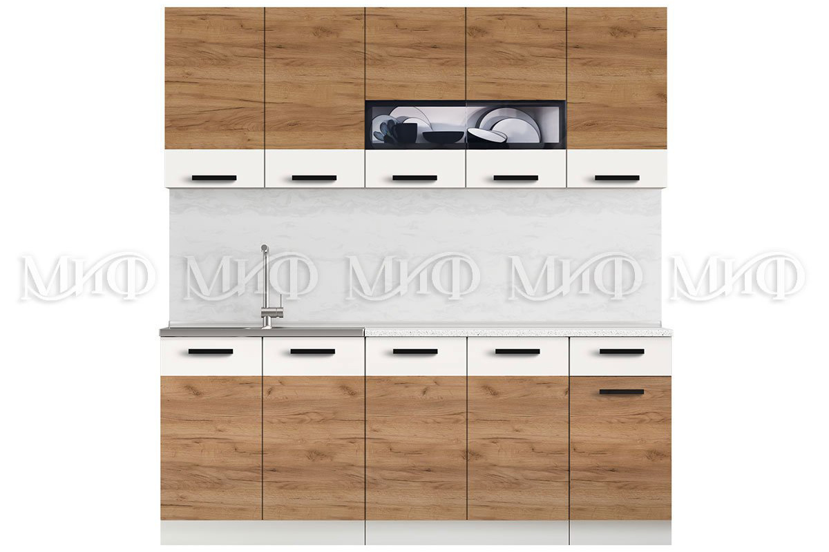 Рио кухня модульная дуб крафт/бежевый (Миф)