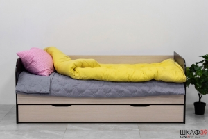 Балли Кровать 90 с ЛДСП настилом Дуб белфорт