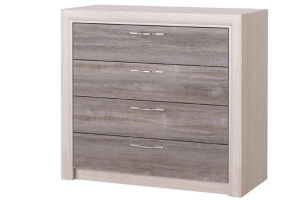 Октава Комод 4Я Ясень анкор светлый/Клабхаус серый