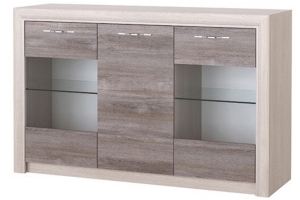 Октава Комод-витрина 2В1С Клабхаус серый