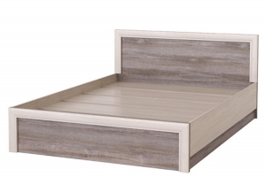 Октава Кровать 1400 с ДСП настилом Ясень анкор светлый/Клабхаус серый