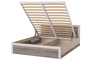 Октава Кровать 1600 с подъемным механизмом Ясень анкор светлый/Клабхаус серый