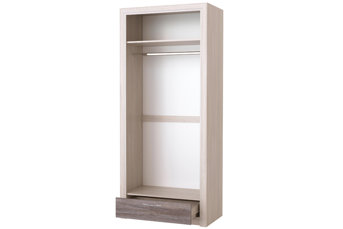 Октава Шкаф 2С1Я Ясень анкор светлый/Клабхаус серый