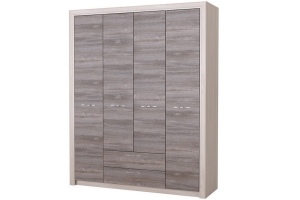 Октава Шкаф 4С2Я Ясень анкор светлый/Клабхаус серый