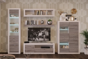 Октава Стенка 1 Ясень анкор светлый/Клабхаус серый