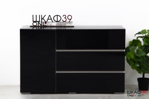 Glance Комод тип 2 Стекло антрацит распр с выст