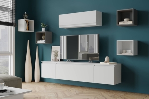 Мэнкс Стенка 2 Белый/Графит Серый