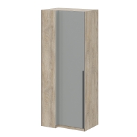 Этна Шкаф угловой Дуб эндгрей необработанный/Софт грей