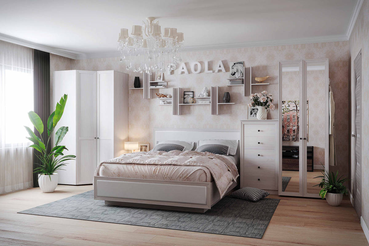 PAOLA спальня модульная Ясень анкор светлый