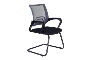 Бюрократ CH-695N-AV/B/TW-04 Кресло на полозьях темно-серый TW-11 сиденье черный TW-11