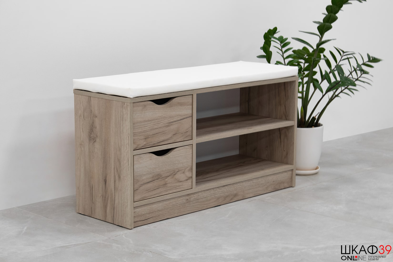 Лайт Тумба для обуви 10.82 Дуб Серый CRAFT