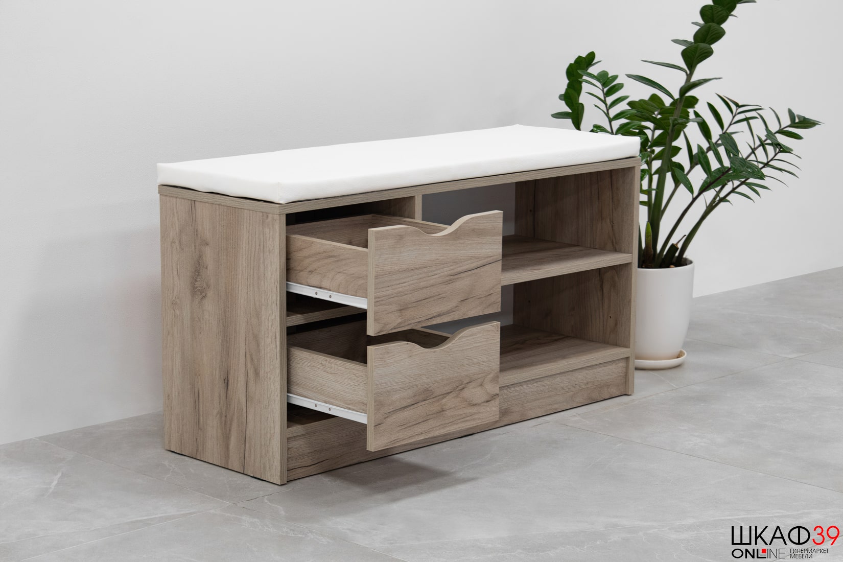 Лайт Тумба для обуви 10.82 Дуб Серый CRAFT