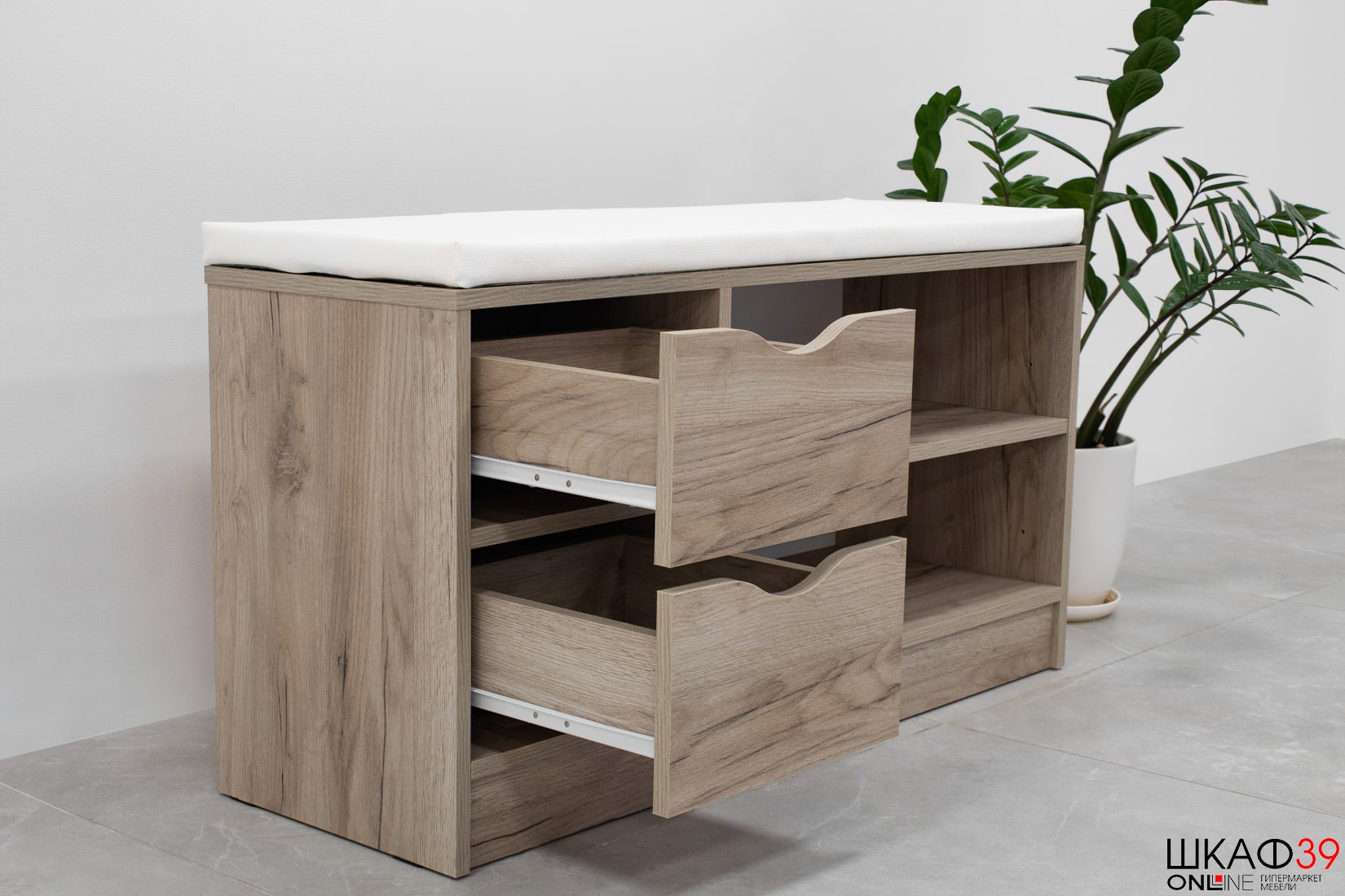 Лайт Тумба для обуви 10.82 Дуб Серый CRAFT