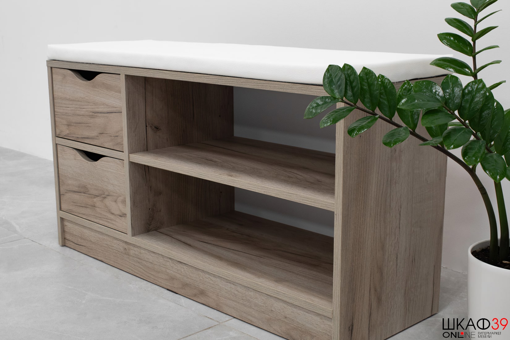 Лайт Тумба для обуви 10.82 Дуб Серый CRAFT