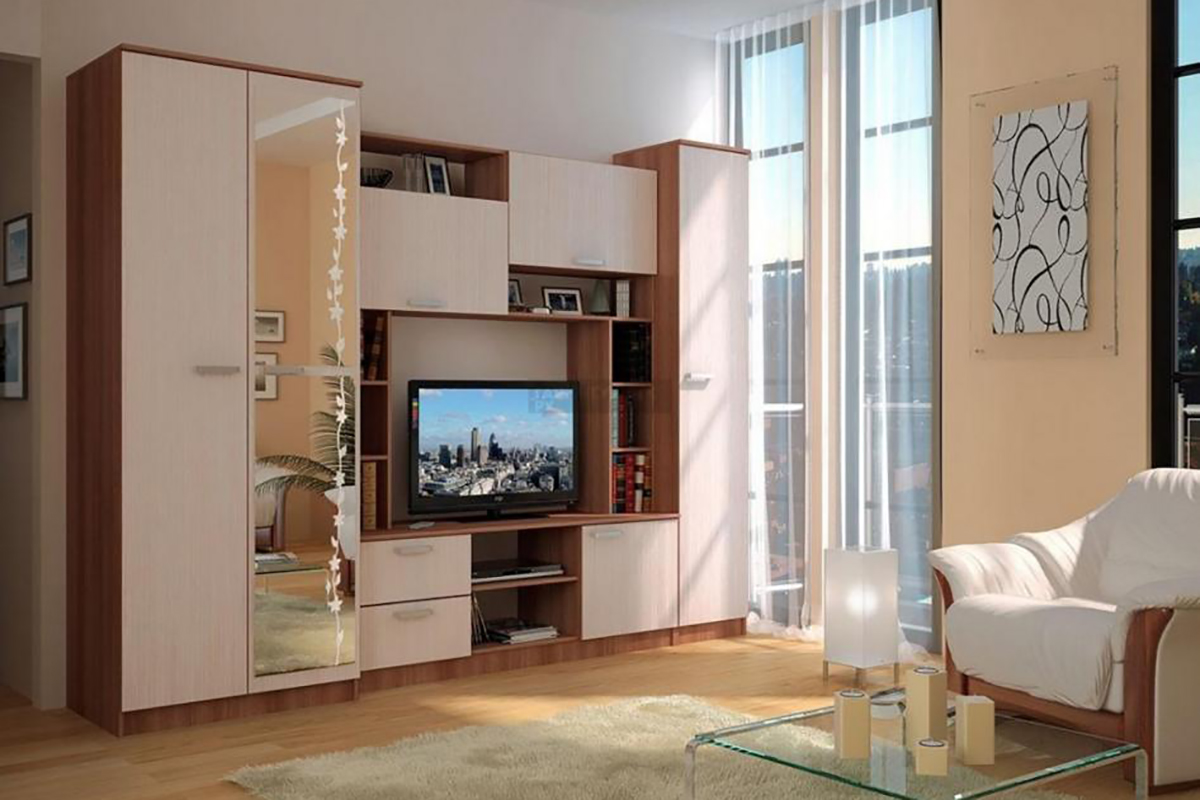 Марта М Стенка ясень шимо светлый/шимо тёмный