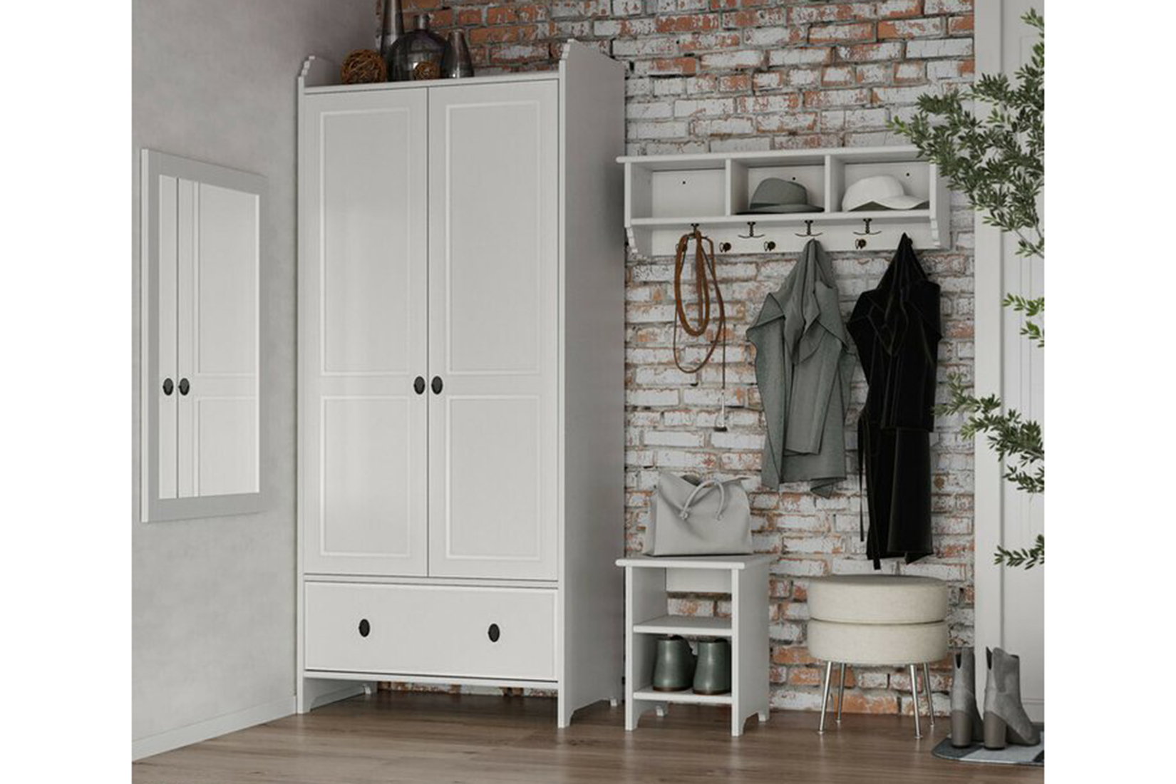 Вествик Полка навесная Белый лак