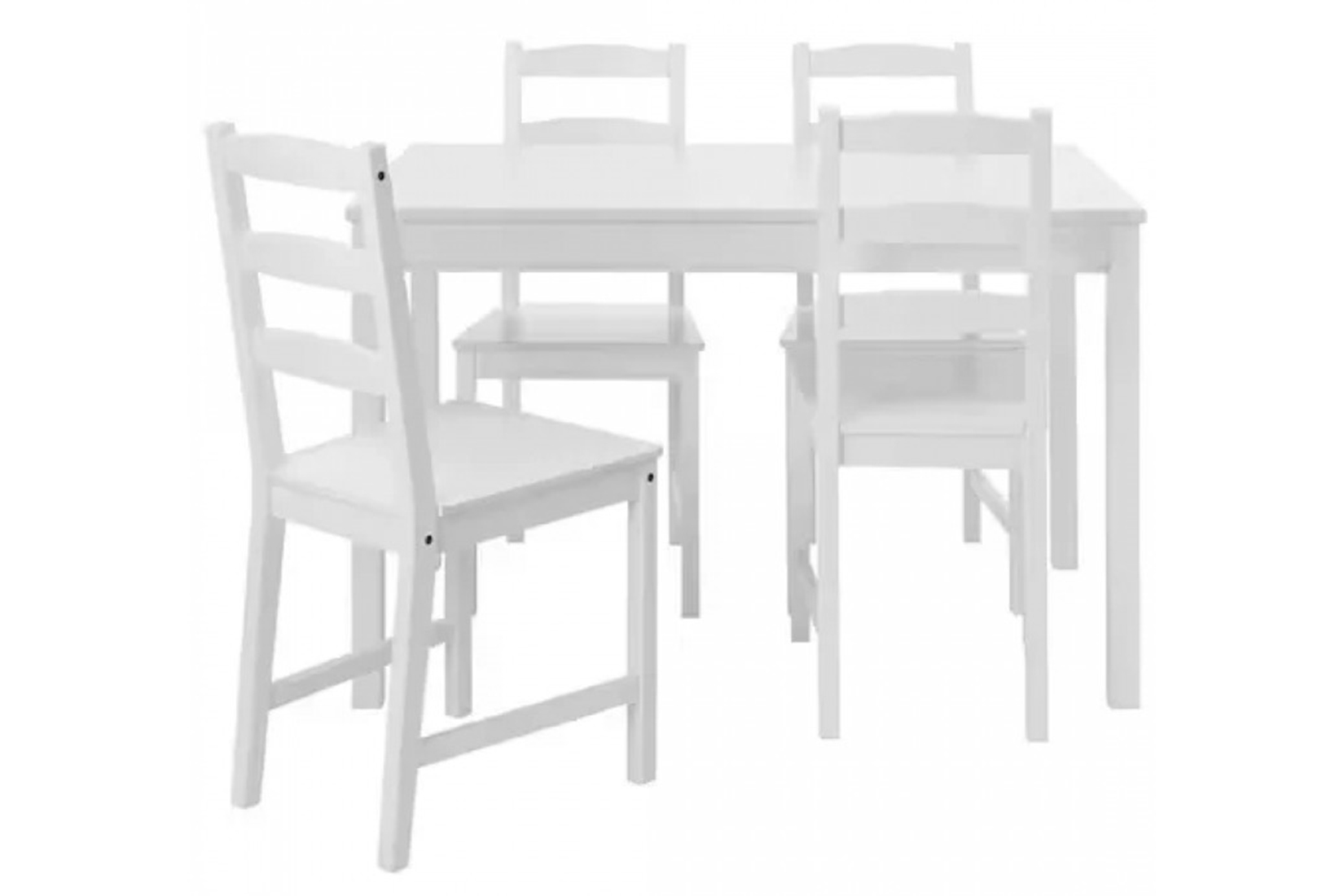 Вествик Комплект изделий (стол + 4 стула) Белый лак